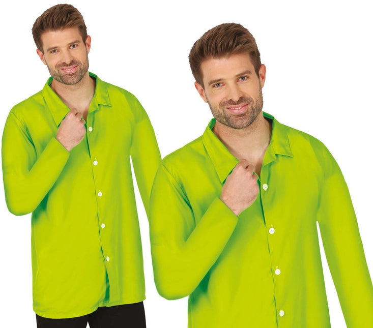 Groene Blouse Heren - Partywinkel - 8434077270486
