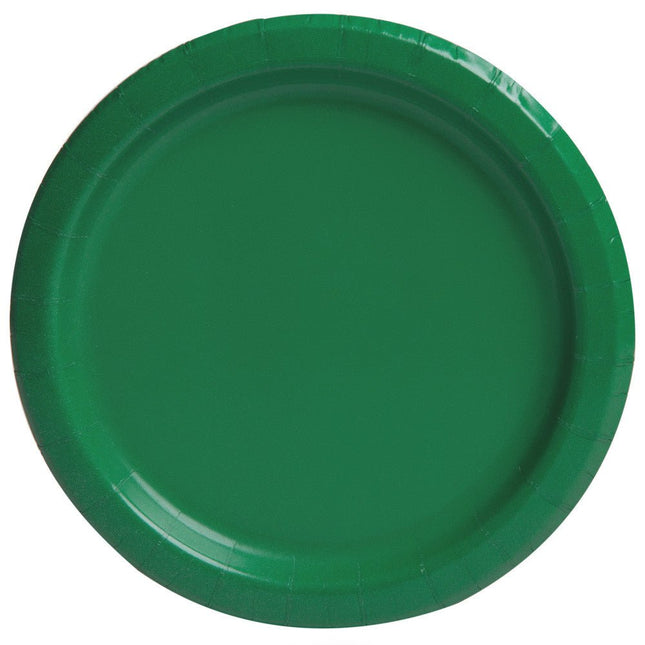 Groene Borden Rond 17,5cm 8st van Unique koop je bij Partywinkel