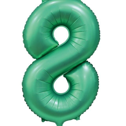 Groene Cijfer Ballon 8 Jaar Glans 86cm van WeFiesta koop je bij Partywinkel