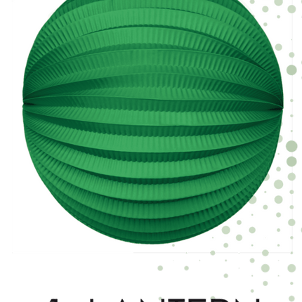 Groene Lampion 25cm van WeFiesta koop je bij Partywinkel