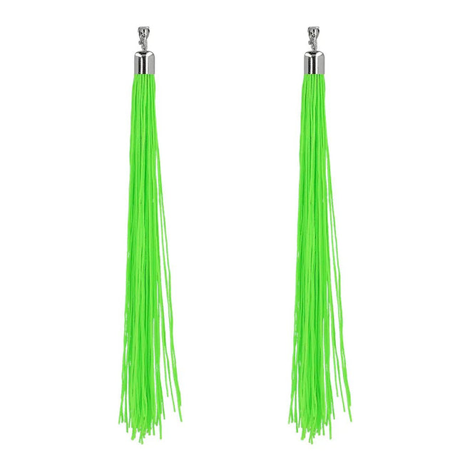 Groene Oorbellen Neon 20cm van Boland koop je bij Partywinkel