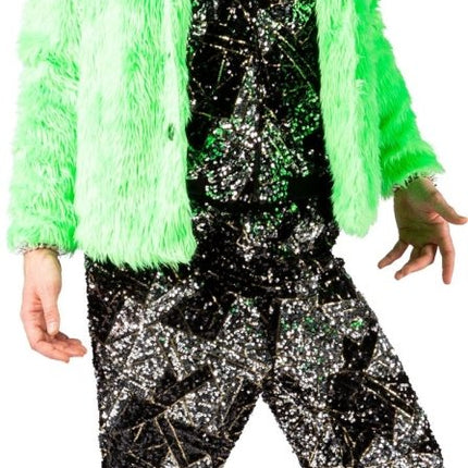 Groene Pluche Jas Heren van Orlob koop je bij Partywinkel