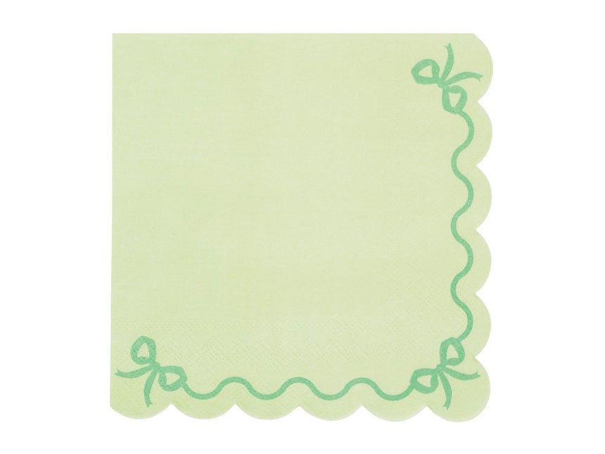 Groene Servetten Strik 33cm van Partydeco koop je bij Partywinkel