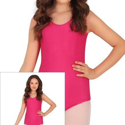 Gympakje Fuchsia Meisje Mouwloos van Fiestas Guirca koop je bij Partywinkel