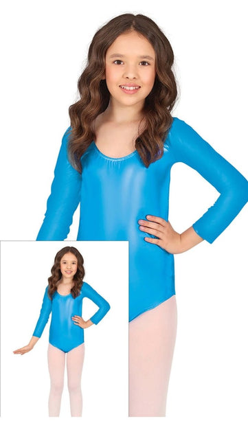 Gympakje Turquoise Meisje Metallic van Fiestas Guirca koop je bij Partywinkel