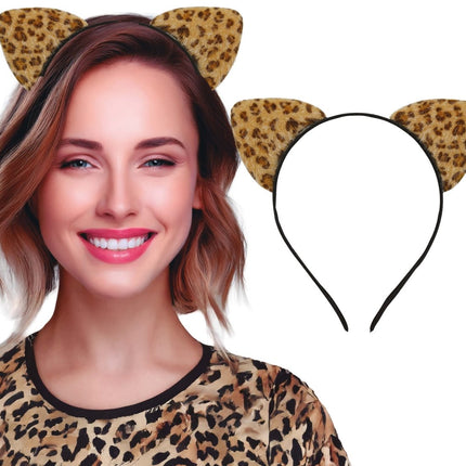 Haarband Luipaard Bruin/geel van Fiestas Guirca koop je bij Partywinkel