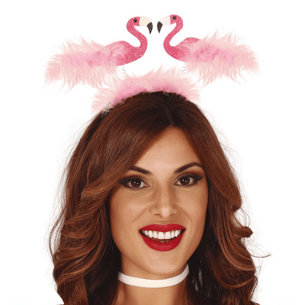 Haarband Veren En Flamingo'S van Fiestas Guirca koop je bij Partywinkel