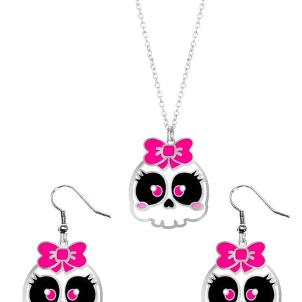 Halloween Accessoireset Ketting En Oorbellen Schedel van Fiestas Guirca koop je bij Partywinkel