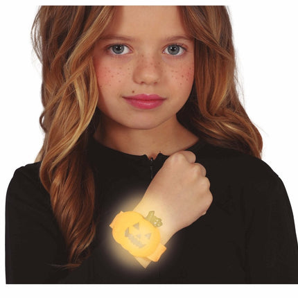 Halloween Armband Pompoen van Fiestas Guirca koop je bij Partywinkel