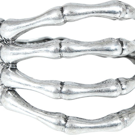 Halloween Armband Zilver Skelet Hand van Fiestas Guirca koop je bij Partywinkel