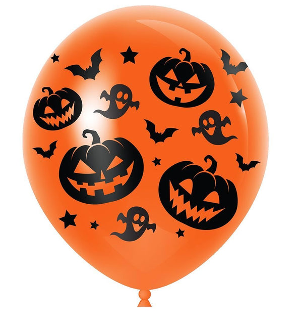 Halloween Ballonnen Oranje 30cm 10st - Partywinkel - 8434077315040
