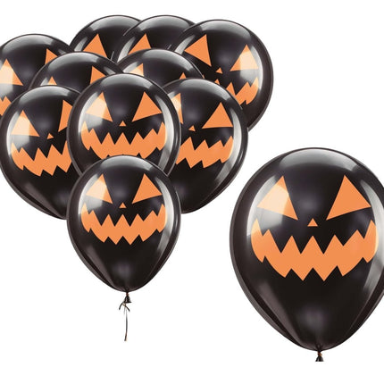 Halloween Ballonnen Pompoen 30cm 10st - Partywinkel - 8434077315002