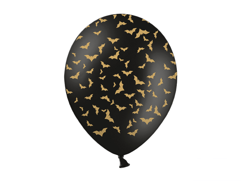Halloween Ballonnen Vleermuis Zwart 30cm 6st van Partydeco koop je bij Partywinkel