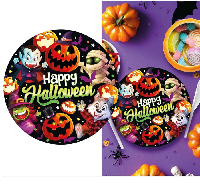 Halloween Borden 23cm 6st - Partywinkel - 8434077269138