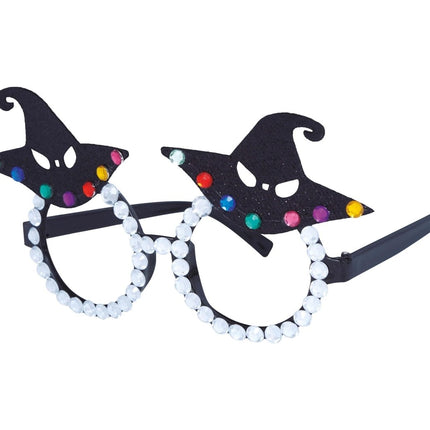 Halloween Bril Heksenhoed Glitter van Fiestas Guirca koop je bij Partywinkel