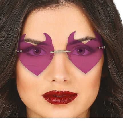 Halloween Bril Paars Duivel van Fiestas Guirca koop je bij Partywinkel