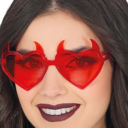 Halloween Bril Rood Duivel van Fiestas Guirca koop je bij Partywinkel