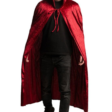 Halloween Cape Rood Capuchon van Partychimp koop je bij Partywinkel