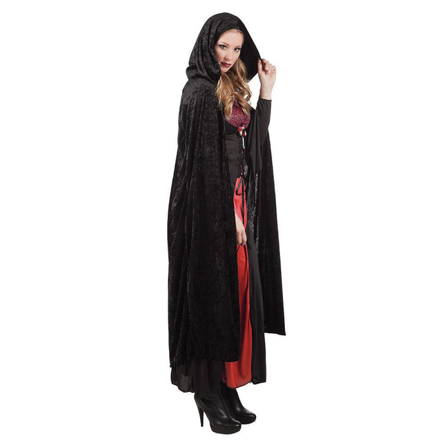 Halloween Cape Zwart 1,7m van Boland koop je bij Partywinkel