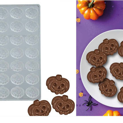 Halloween Chocolade Vorm Pompoenen 21 delig - Partywinkel - 8434077269602