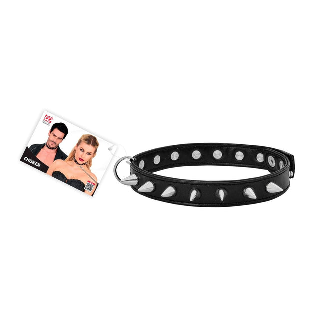 Halloween Choker Zwart Spike van Widmann koop je bij Partywinkel