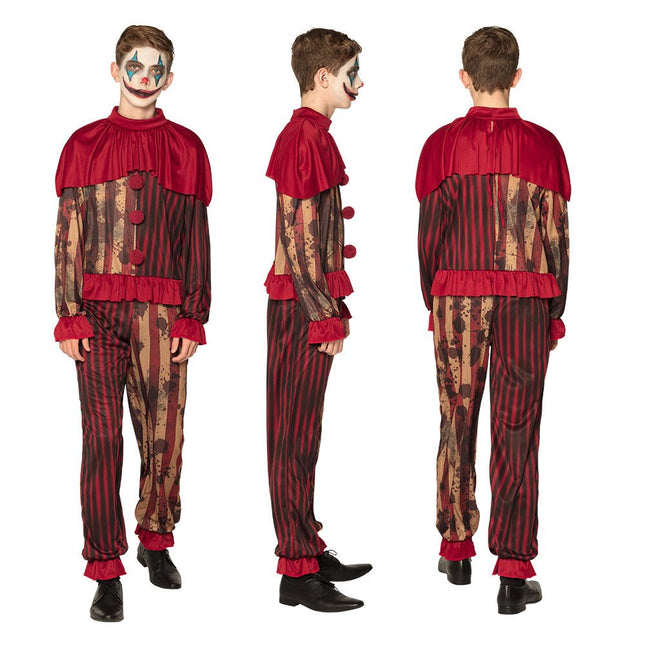 Halloween Clown Kostuum Rood Tiener 14/16 jaar van Boland koop je bij Partywinkel