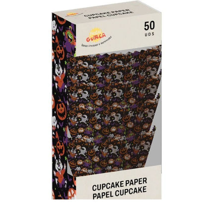 Halloween Cupcake Vormpjes Papier 5cm 50st - Partywinkel - 8434077269367