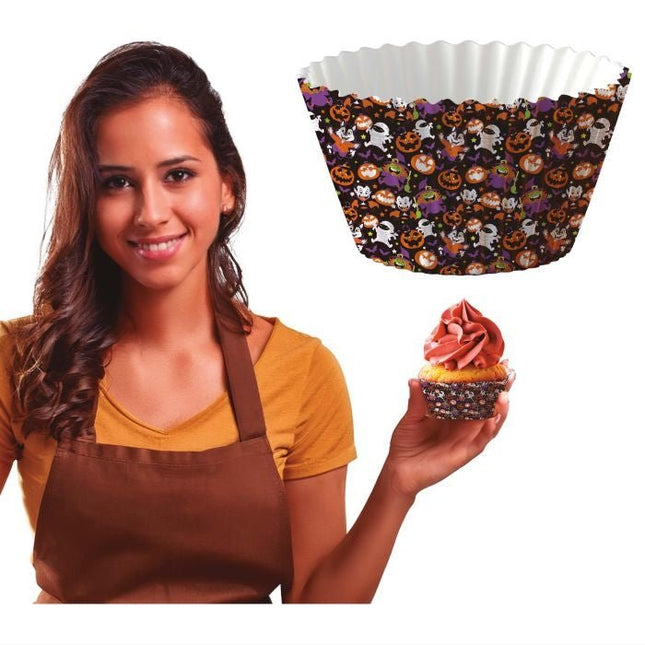Halloween Cupcake Vormpjes Papier 5cm 50st - Partywinkel - 8434077269367
