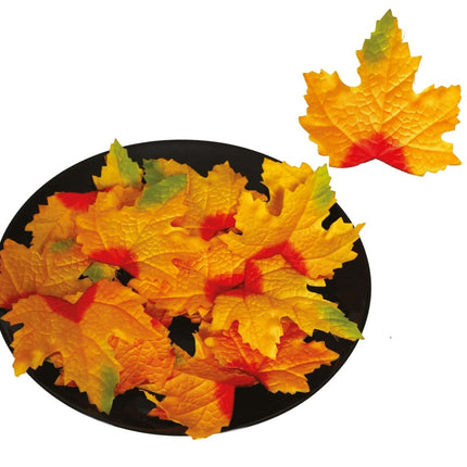 Halloween Decoratie Bladeren 10cm 24st - Partywinkel - 8434077249734