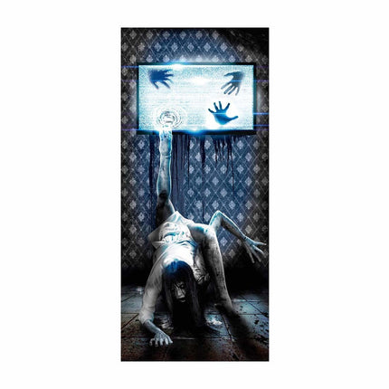 Halloween Deurposter Geest 120cm x 47cm van Fiestas Guirca koop je bij Partywinkel