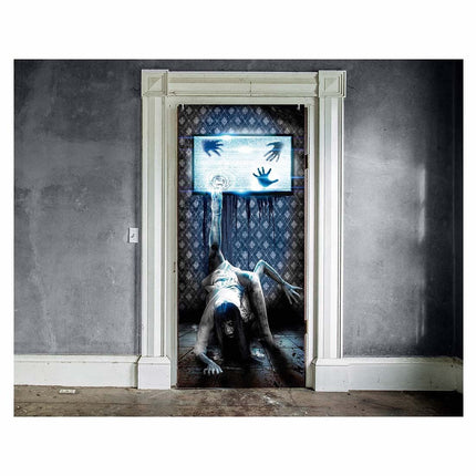 Halloween Deurposter Geest 120cm x 47cm van Fiestas Guirca koop je bij Partywinkel