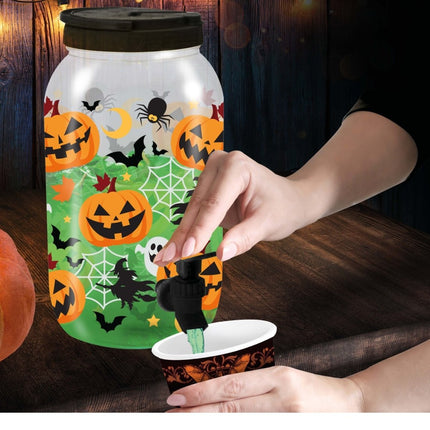 Halloween Drankdispenser Pompoen 27cm - Partywinkel - 8434077261422