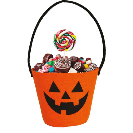 Halloween Emmer Pompoen 13cm - Partywinkel - 8434077249819