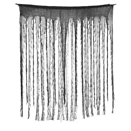 Halloween Gordijn Zwart/Grijs 1,9m van Fiestas Guirca koop je bij Partywinkel