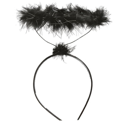 Halloween Haarband Engel Zwart van Fiestas Guirca koop je bij Partywinkel