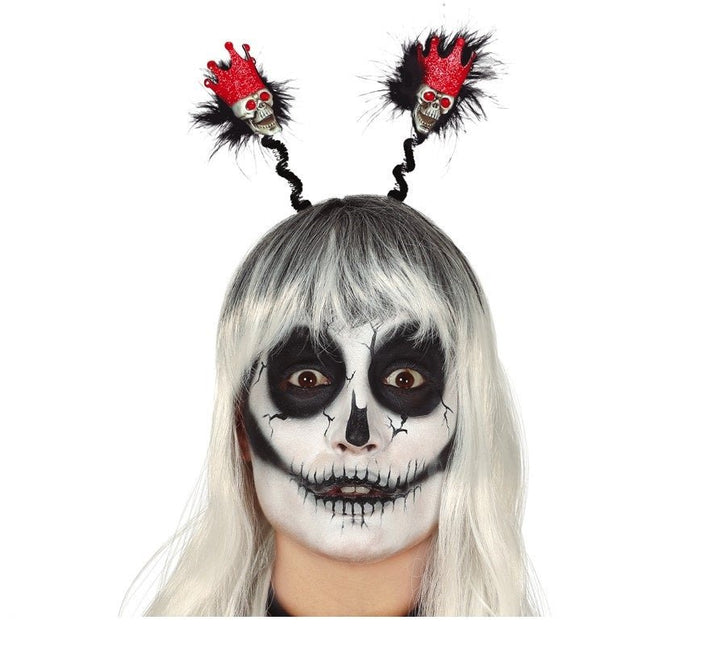 Halloween Haarband Gekroonde Schedel van Fiestas Guirca koop je bij Partywinkel