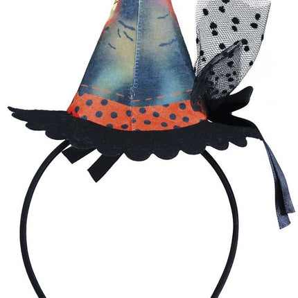 Halloween Haarband Mini Heksenhoed Kat van Fiestas Guirca koop je bij Partywinkel