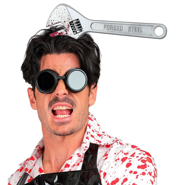 Halloween Haarband Moersleutel Met Bloed van Widmann koop je bij Partywinkel