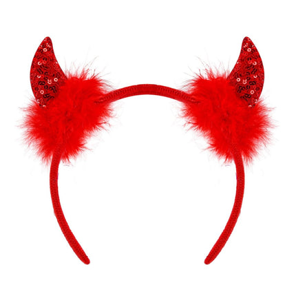 Halloween Haarband Rood Duivel Glitters van Widmann koop je bij Partywinkel