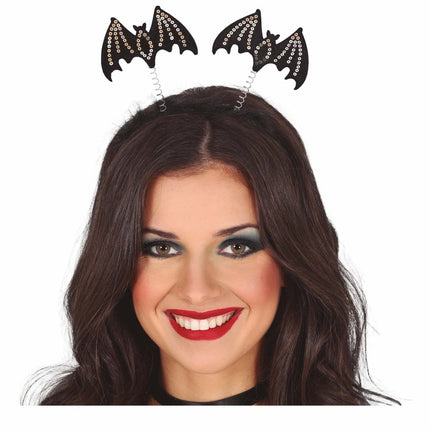 Halloween Haarband Vleermuizen Pailletten van Fiestas Guirca koop je bij Partywinkel