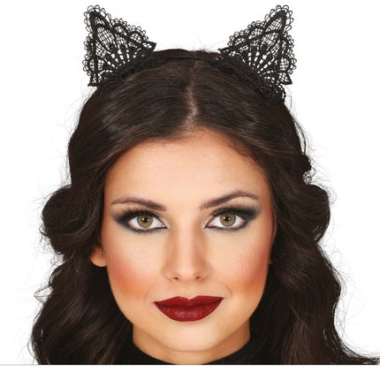 Halloween Haarband Zwart Kat - Partywinkel - 8434077249154