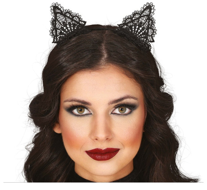 Halloween Haarband Zwart Kat - Partywinkel - 8434077249154