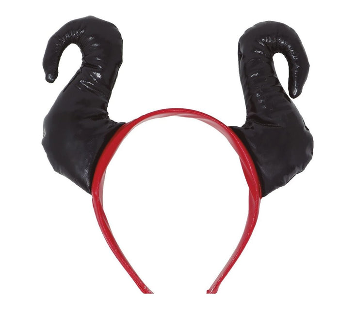 Halloween Haarband Zwarte Hoorns van Fiestas Guirca koop je bij Partywinkel