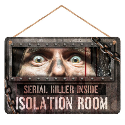 Halloween Hangbord Isolatieruimte 35cm - Partywinkel - 8434077268421