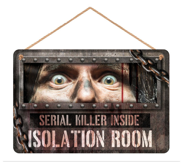Halloween Hangbord Isolatieruimte 35cm - Partywinkel - 8434077268421