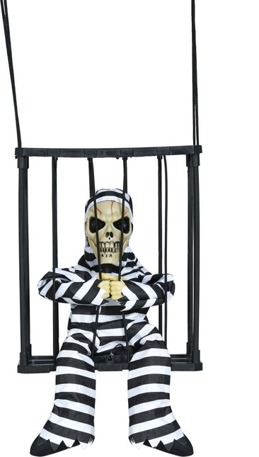 Halloween Hangdecoratie Gevangen Skelet 27cm - Partywinkel - 8434077267912