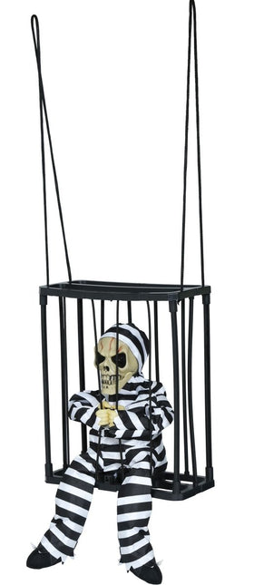 Halloween Hangdecoratie Gevangen Skelet 27cm - Partywinkel - 8434077267912