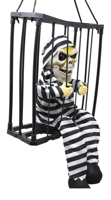 Halloween Hangdecoratie Gevangen Skelet 27cm - Partywinkel - 8434077267912