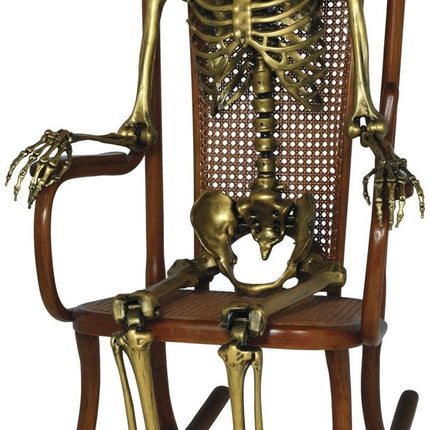 Halloween Hangdecoratie Goud Skelet 1,6m - Partywinkel - 8434077249390