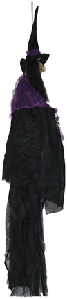 Halloween Hangdecoratie Heks Met Licht En Geluid 1,2m - Partywinkel - 8434077248980